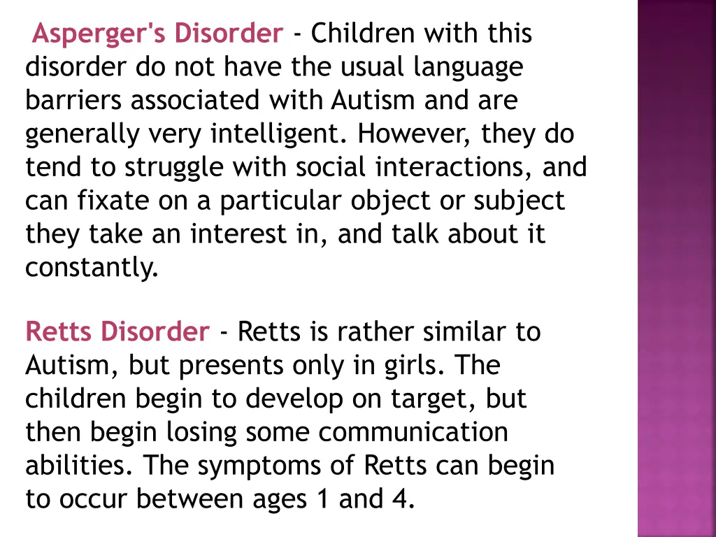 asperger s disorder children with this disorder