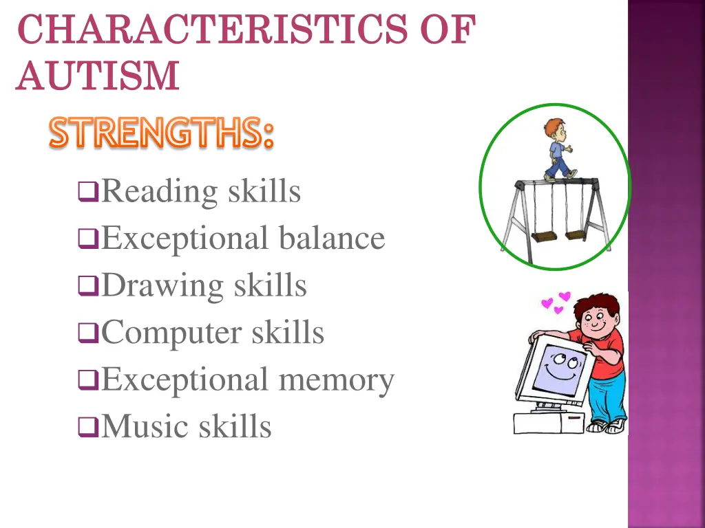 characteristics of characteristics of autism