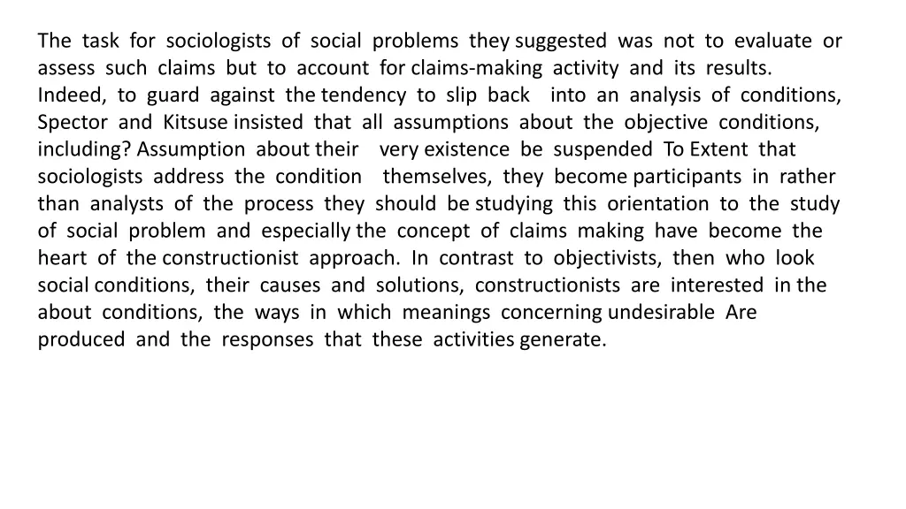 the task for sociologists of social problems they