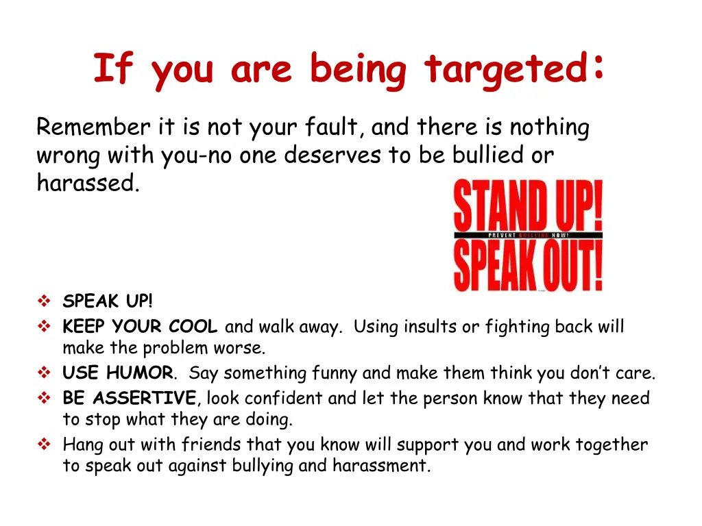 if you are being targeted