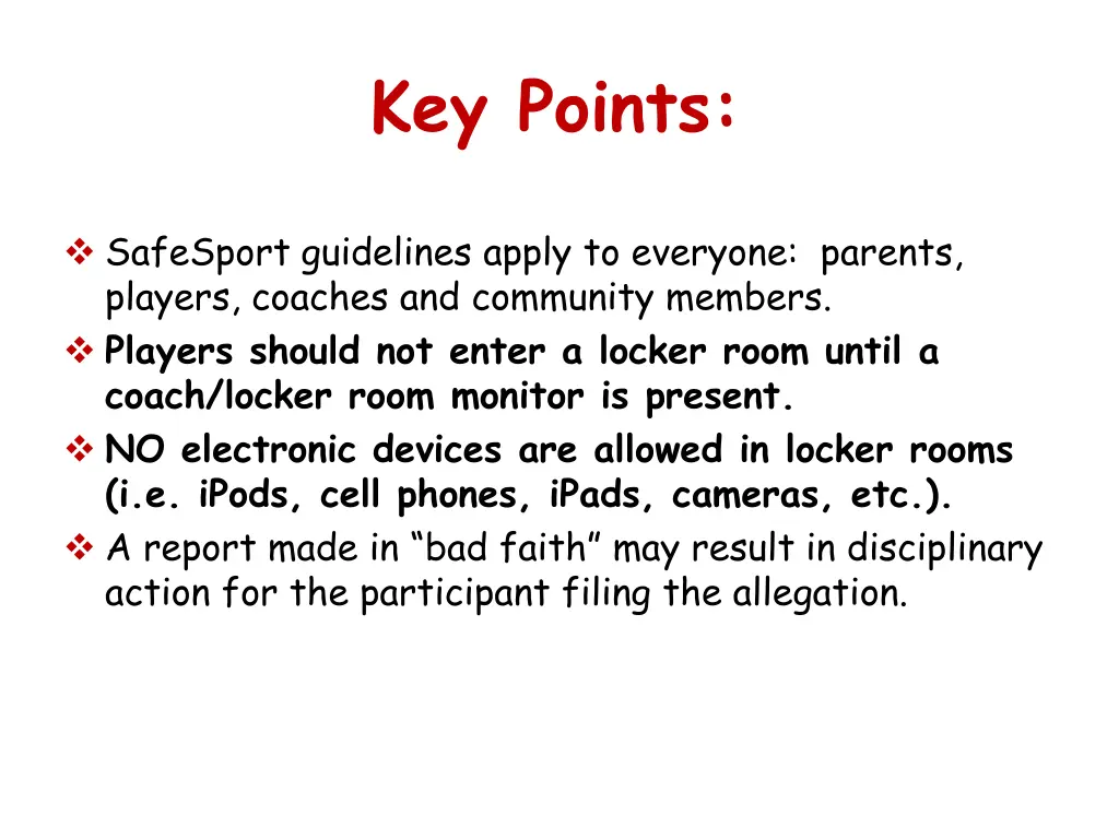 key points