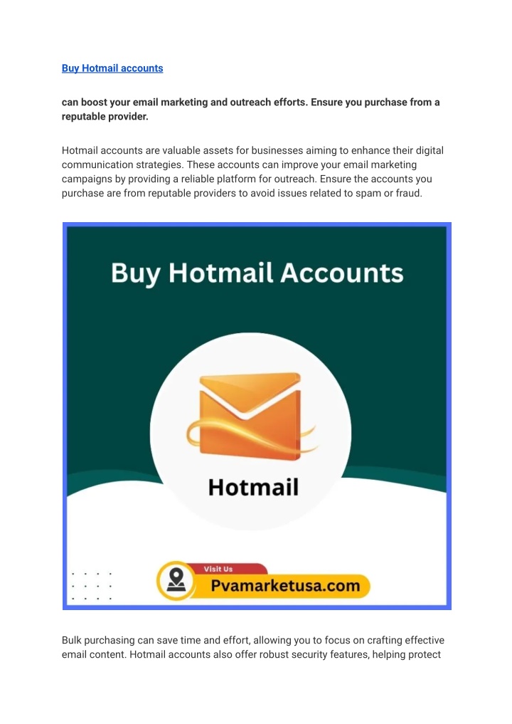 buy hotmail accounts