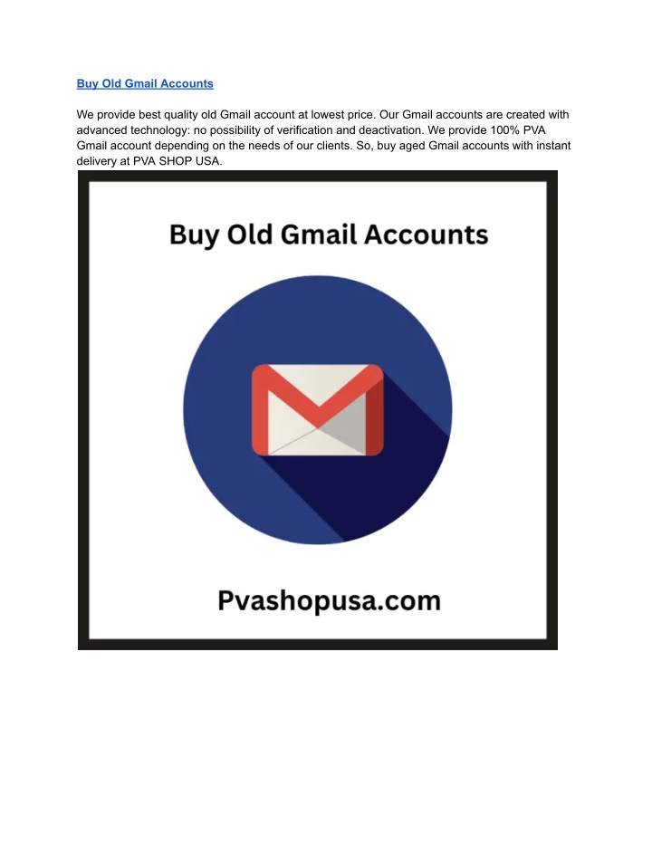 buy old gmail accounts