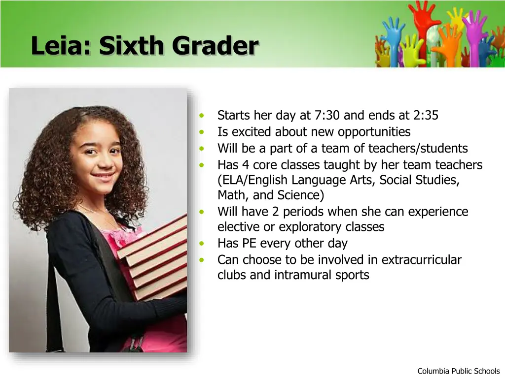 leia sixth grader