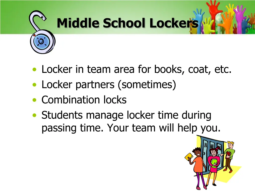 middle school lockers