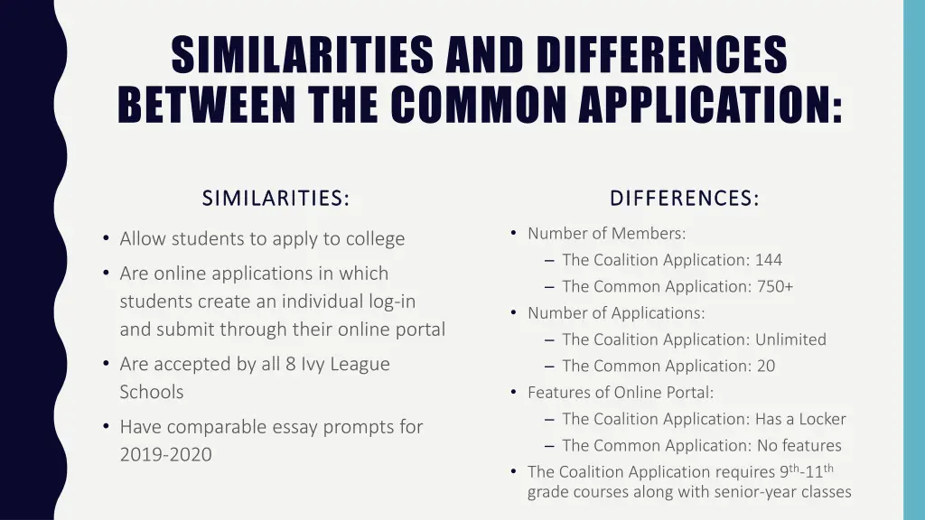 similarities and differences between the common