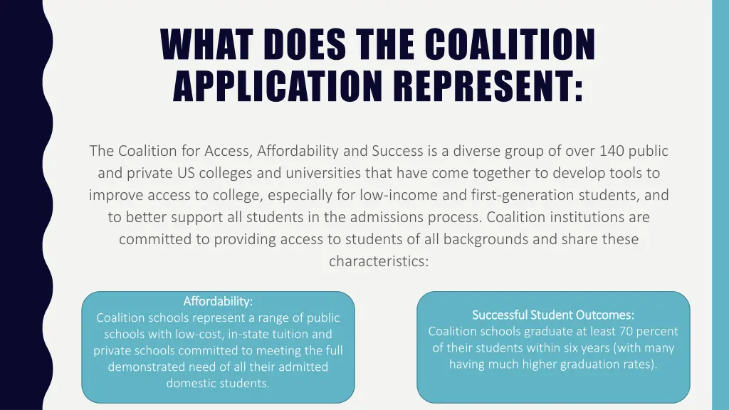 what does the coalition application represent