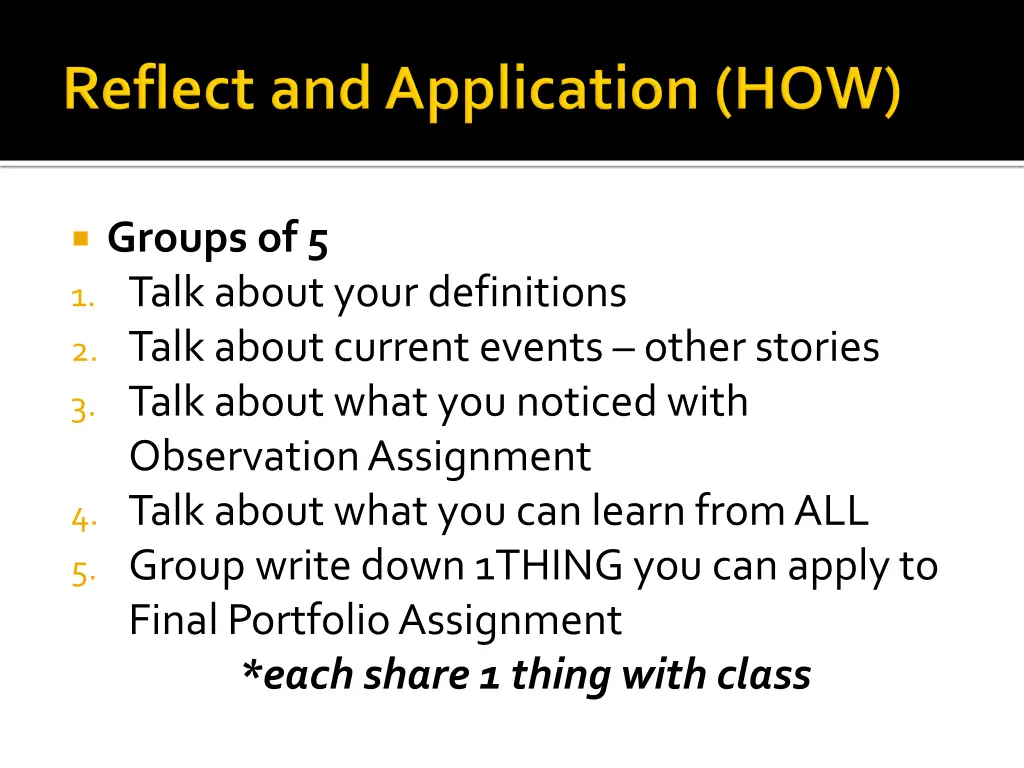 groups of 5 1 talk about your definitions 2 talk