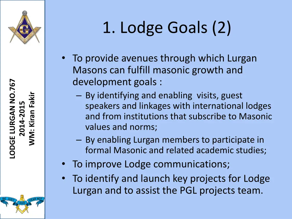 1 lodge goals 2