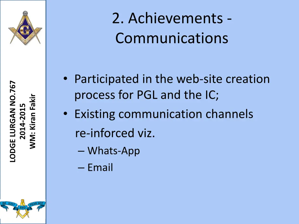 2 achievements communications