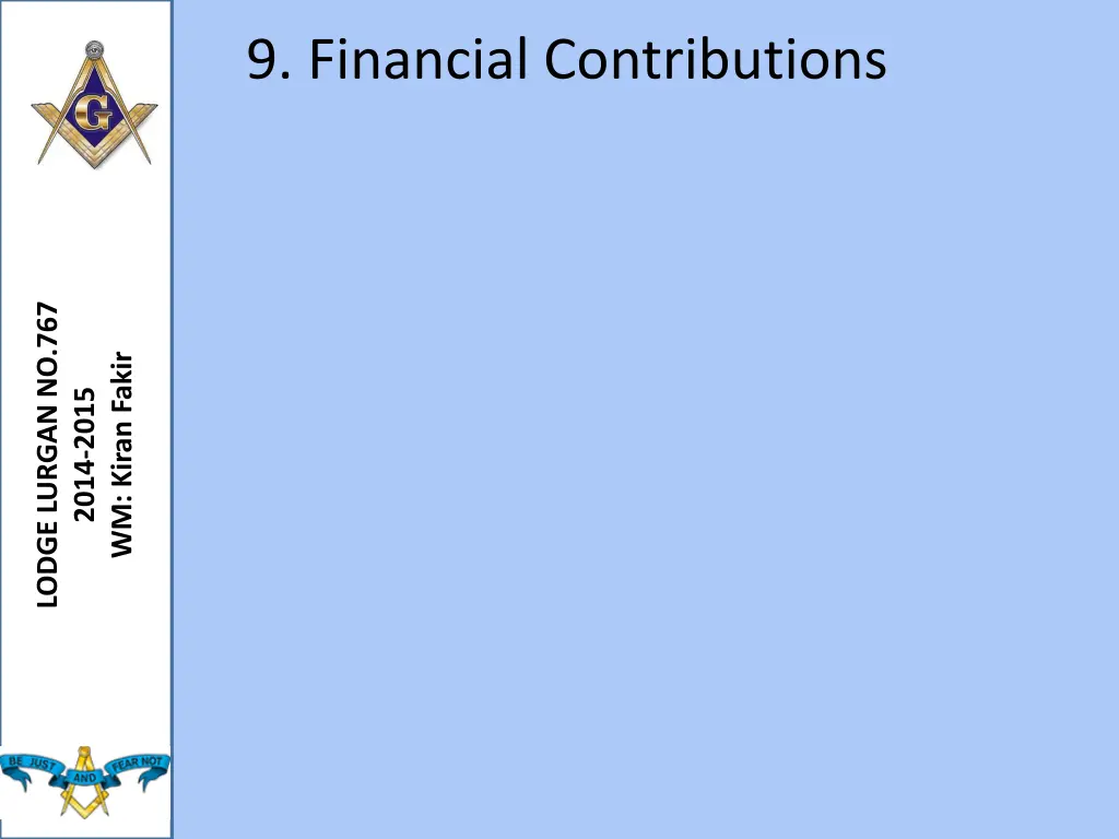 9 financial contributions