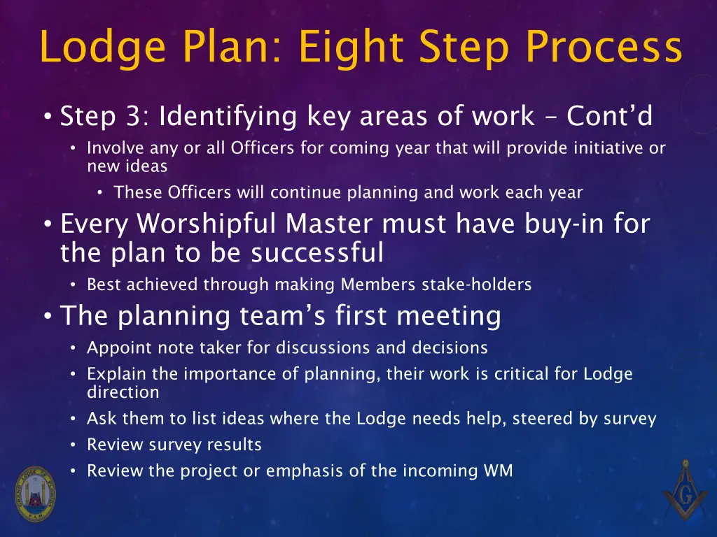 lodge plan eight step process 3