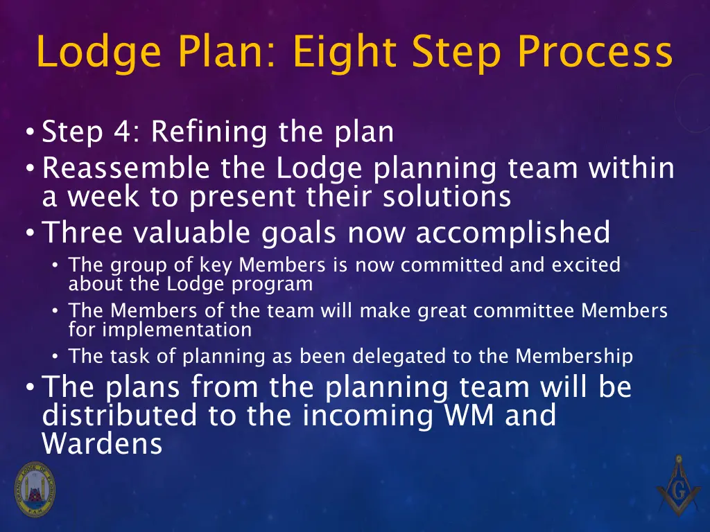 lodge plan eight step process 5