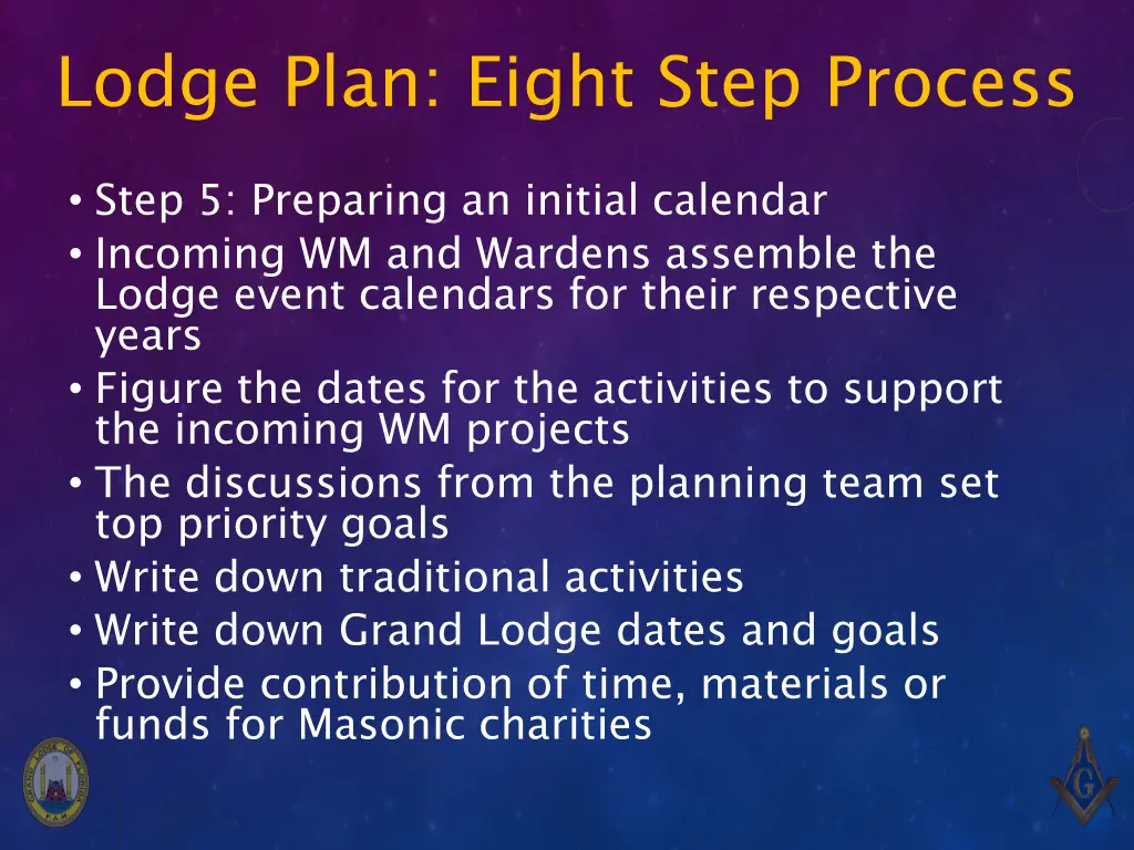 lodge plan eight step process 6