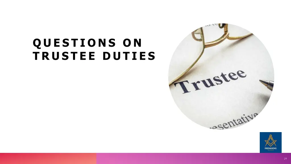 questions on trustee duties