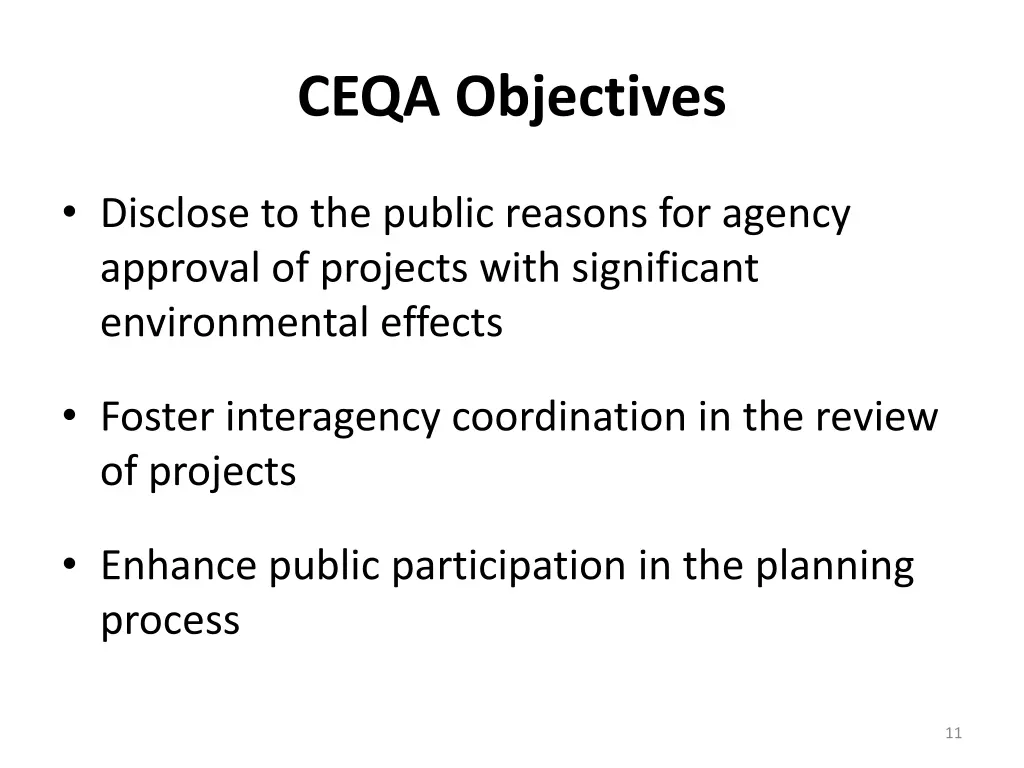 ceqa objectives 1