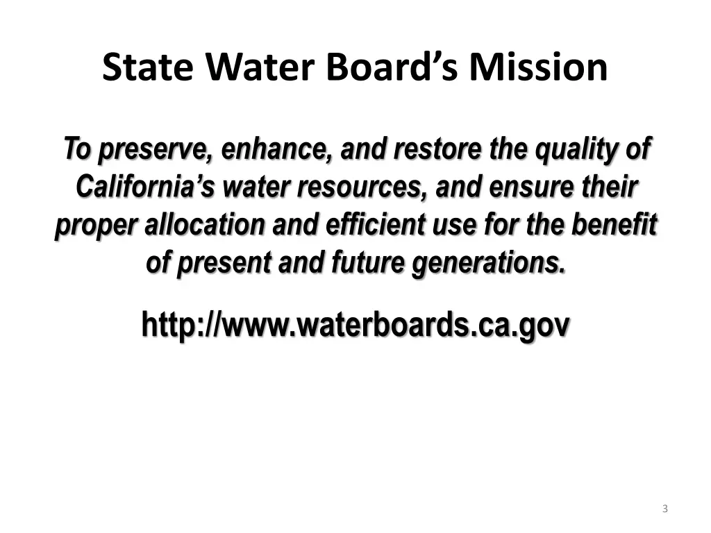 state water board s mission