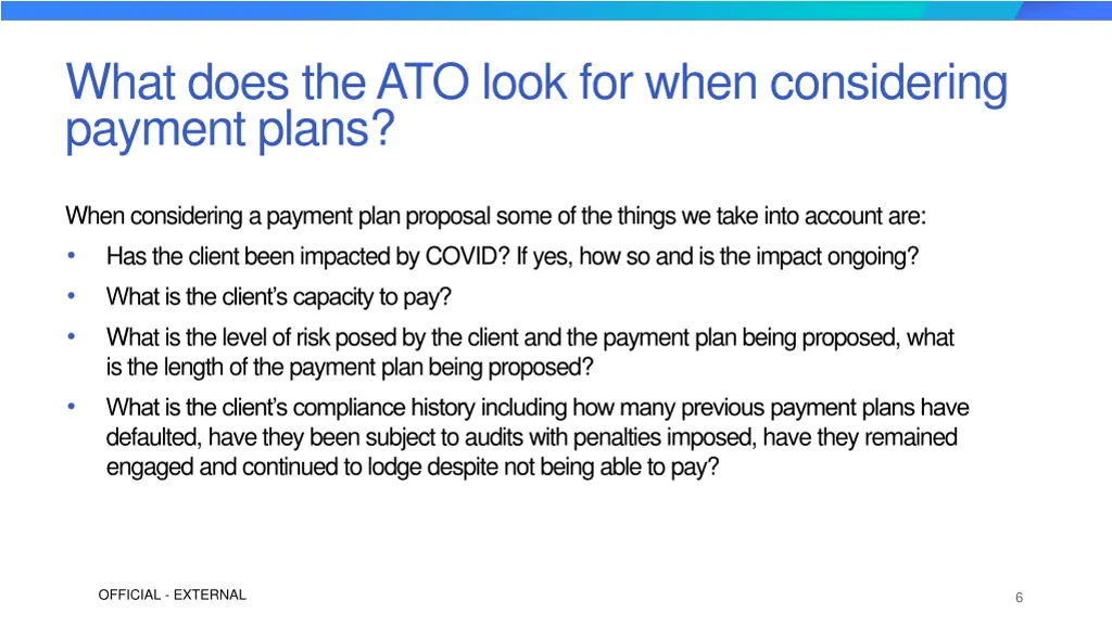 what does the ato look for when considering