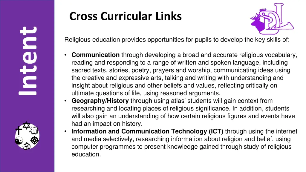 cross curricular links