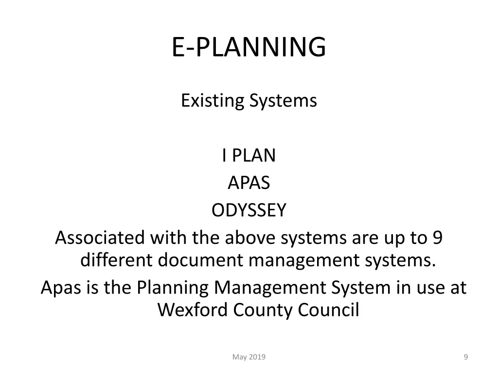 e planning 7