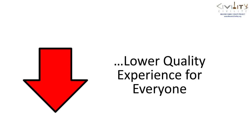 lower quality experience for everyone