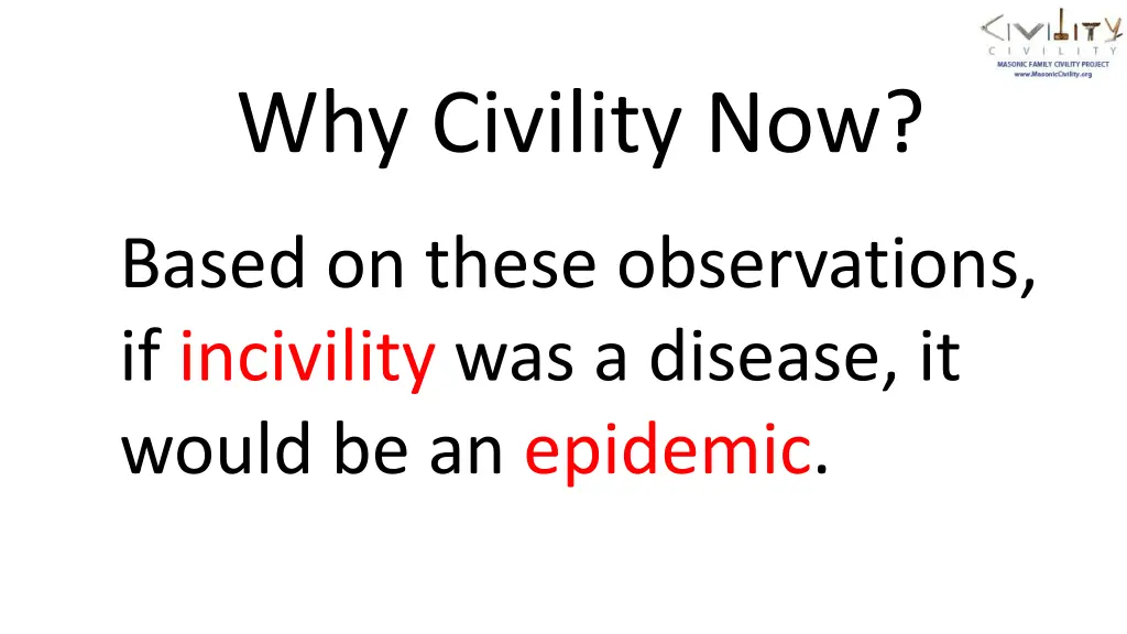 why civility now 1