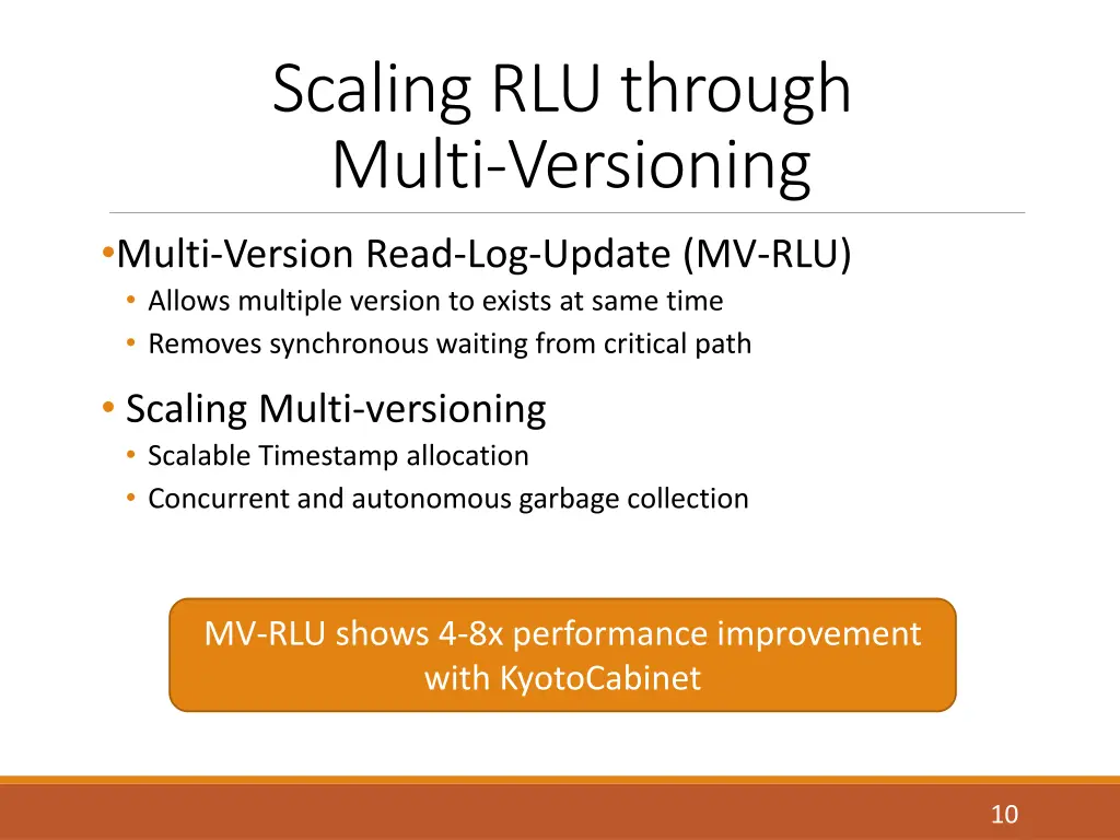 scaling rlu through multi versioning multi