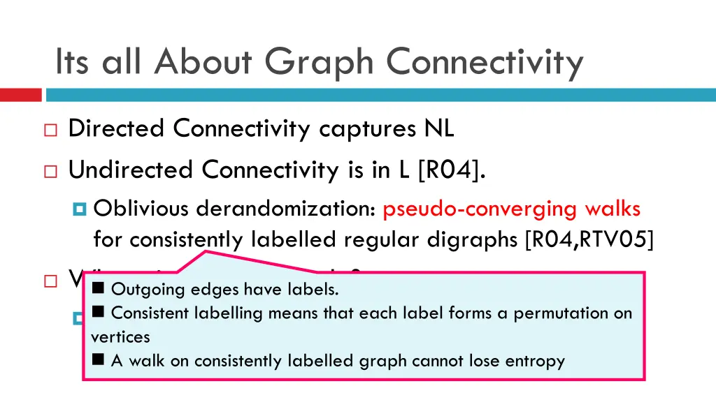 its all about graph connectivity