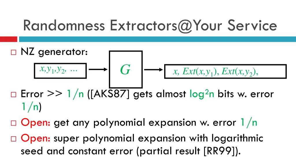 randomness extractors @ your service 2