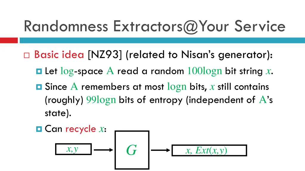 randomness extractors @ your service