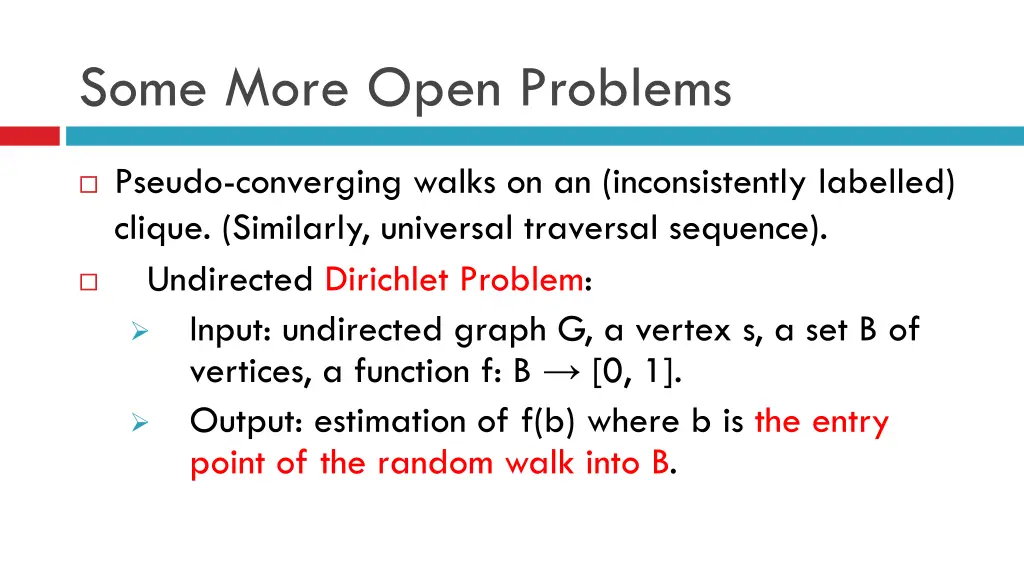 some more open problems