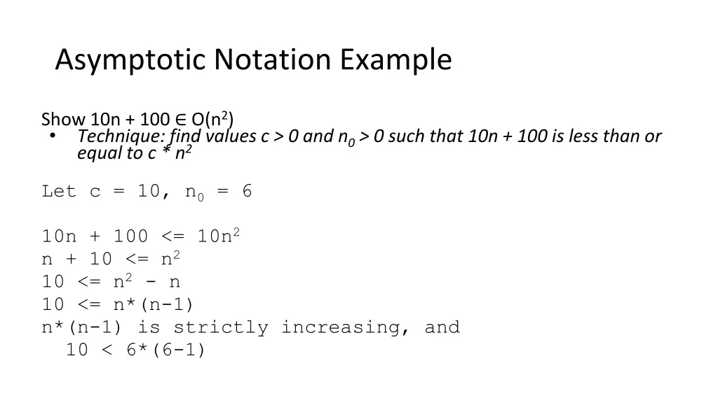 asymptotic notation example 1