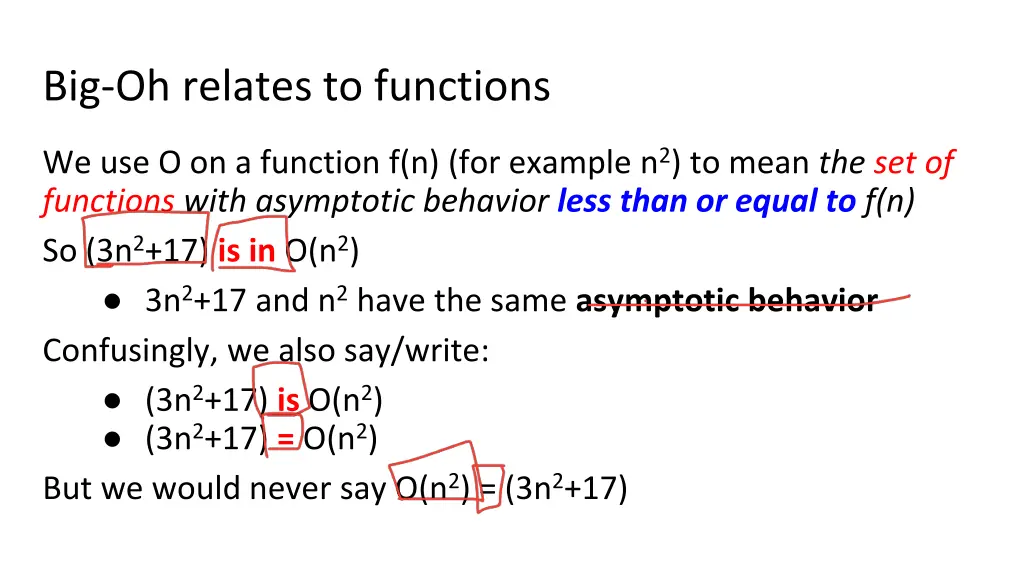 big oh relates to functions