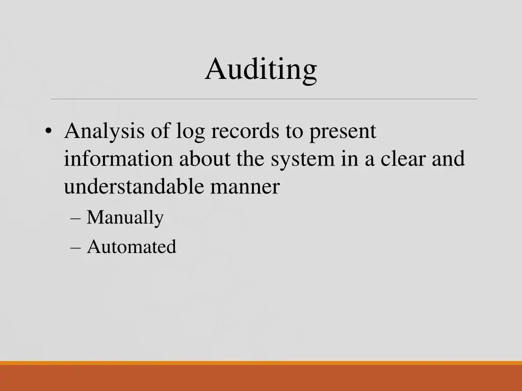 auditing