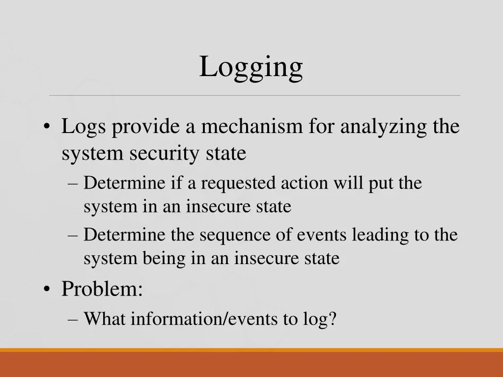 logging