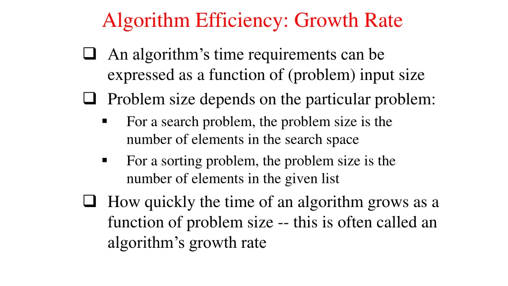 algorithm efficiency growth rate