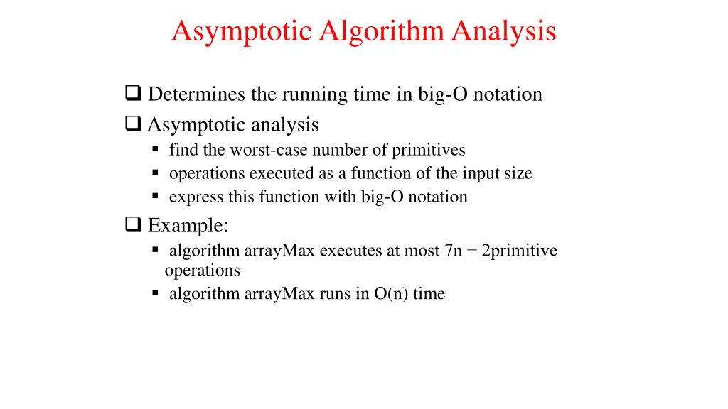 asymptotic algorithm analysis