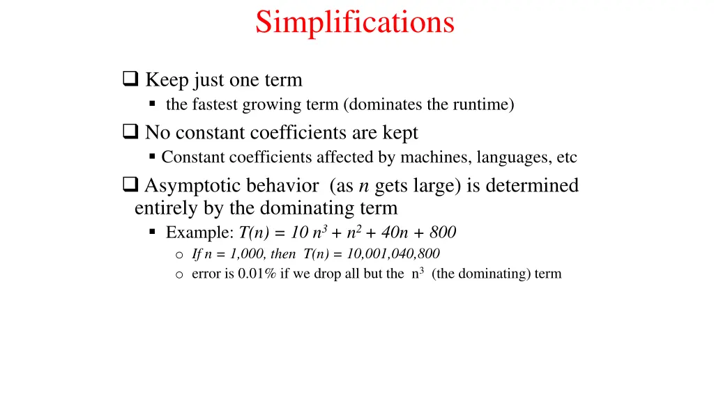 simplifications