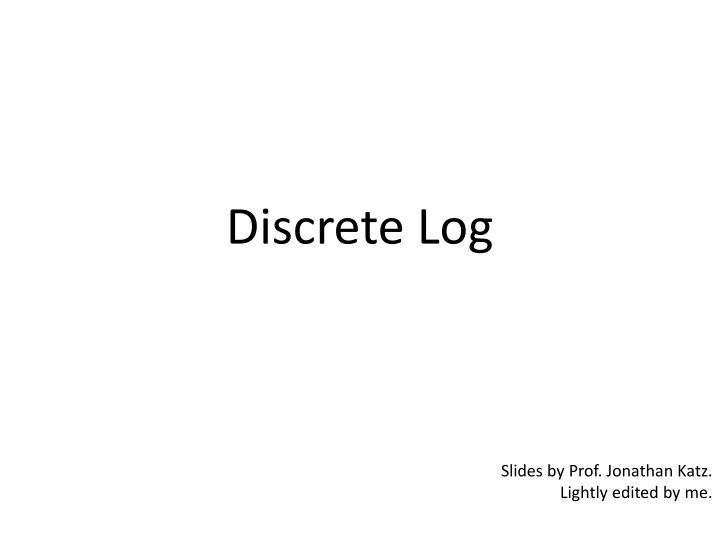 discrete log