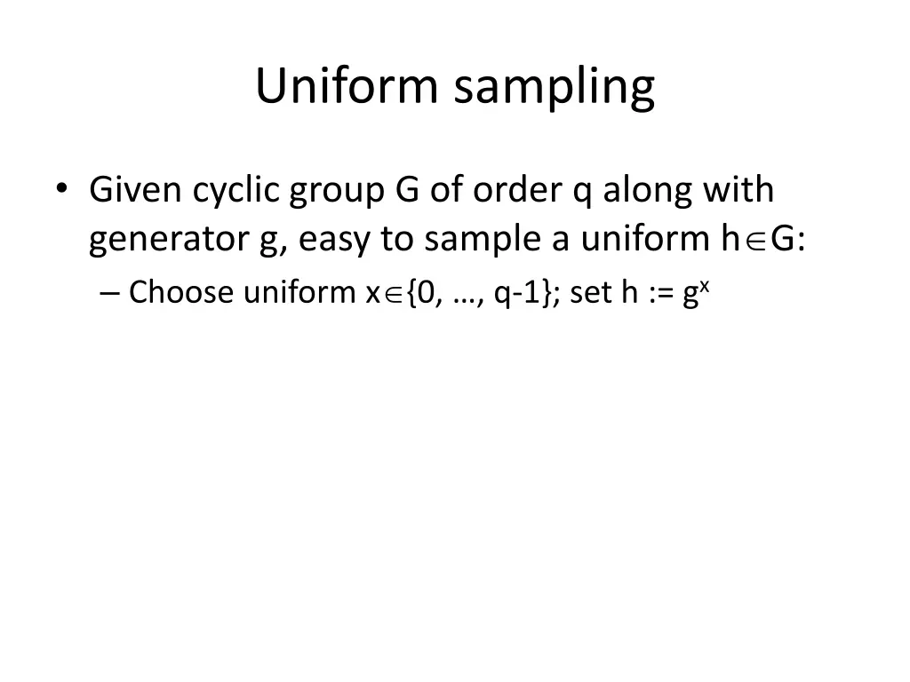 uniform sampling