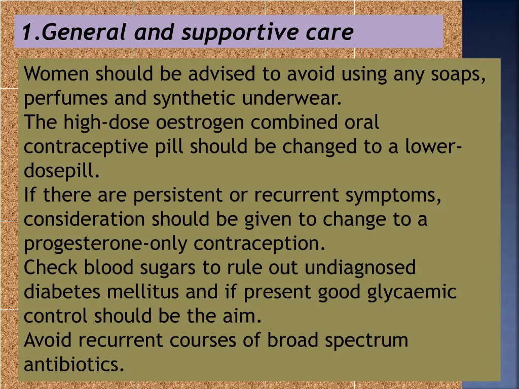 1 general and supportive care