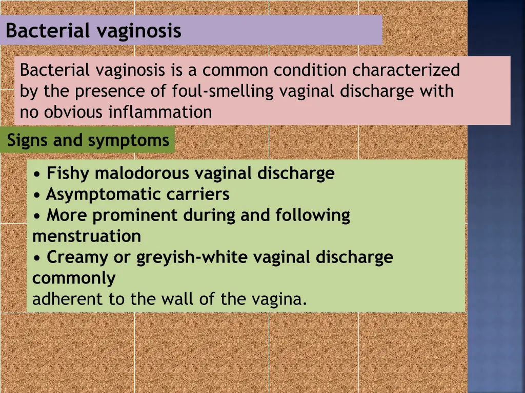 bacterial vaginosis