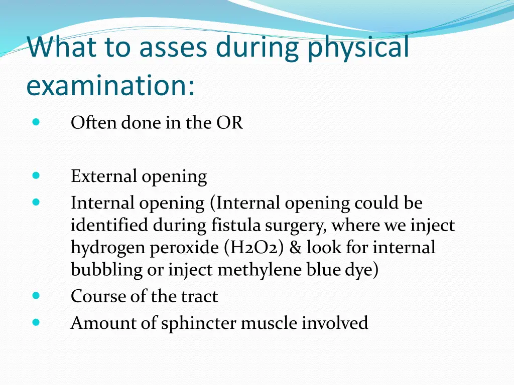 what to asses during physical examination