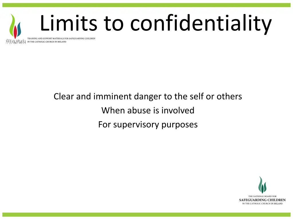 limits to confidentiality