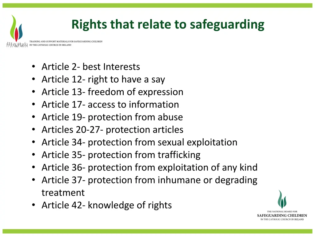 rights that relate to safeguarding