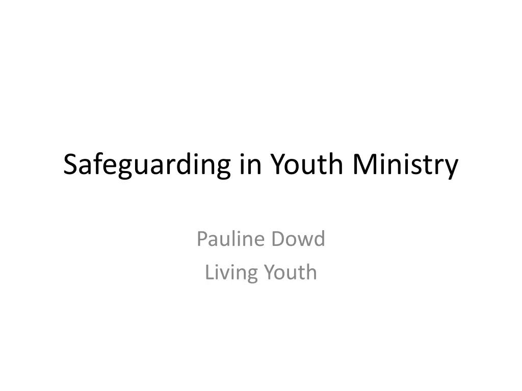 safeguarding in youth ministry