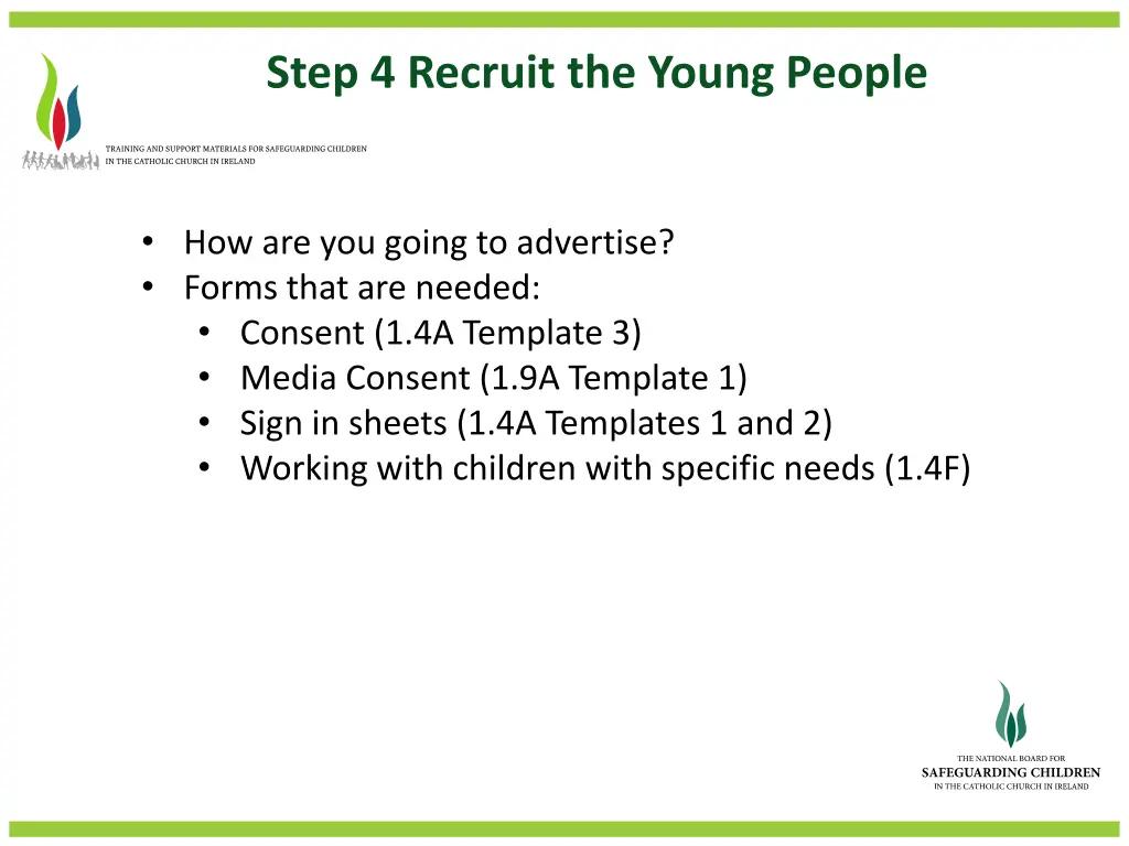 step 4 recruit the young people