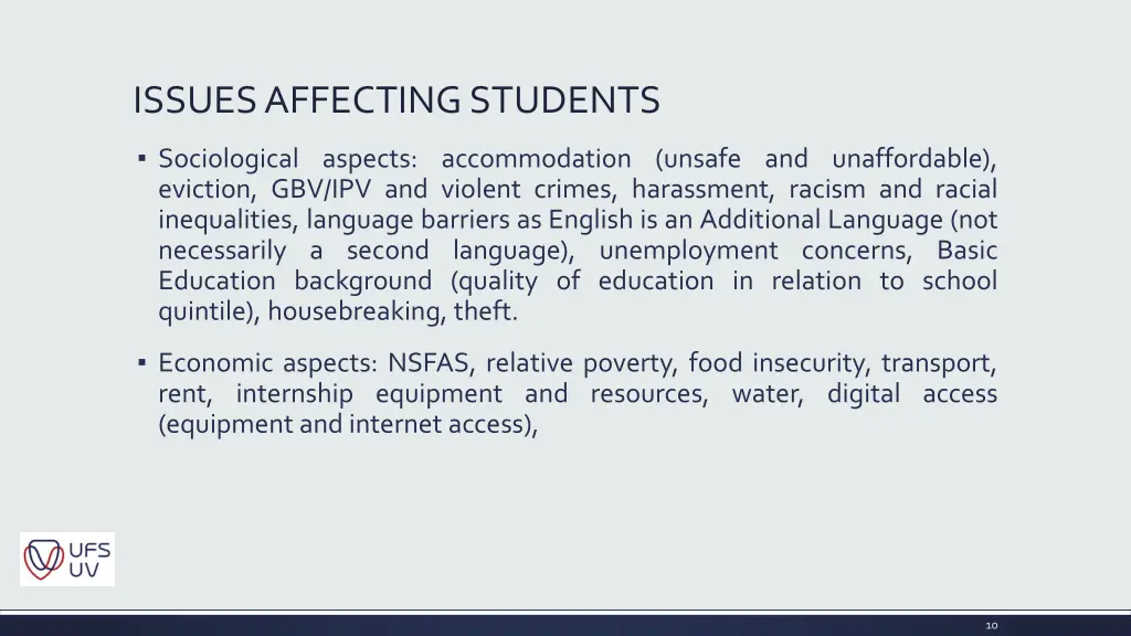 issues affecting students 1