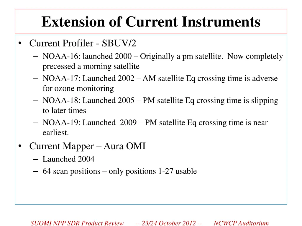 extension of current instruments