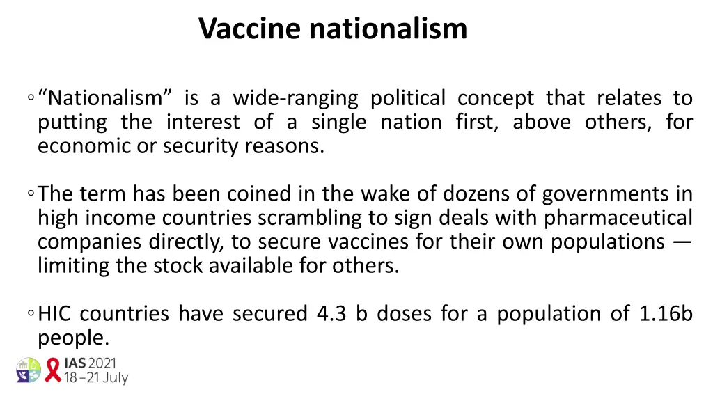 vaccine nationalism